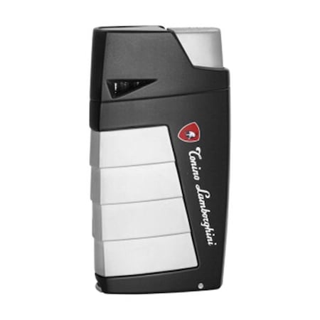 Tonino Lamborghini TTR018000 Duo Twin Jet Torch Flame Cigar Lighter - Black With Chrome